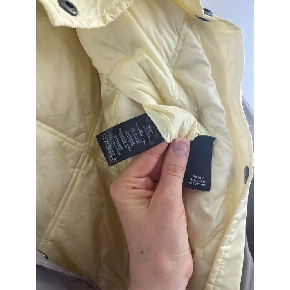Dualist Zorah Reversible Jacket Yellow & Beige Brown Womens Small Medium Zip Up - Picture 7 of 11
